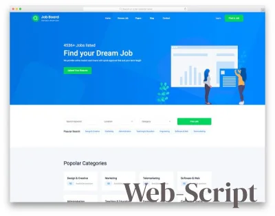 HTML шаблон досок объявлений о вакансиях Job Board 2