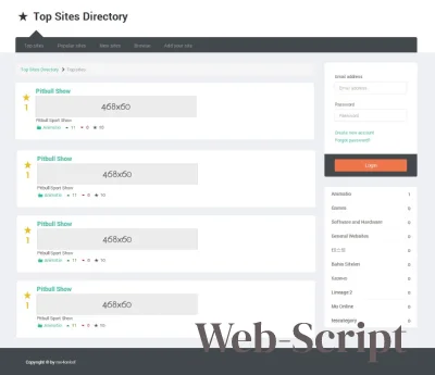 Cкрипт каталога сайтов Top Sites Directory 1.0